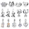 Original 925 Sterling Copper Charm Love Dog Puppy Cat Paw Pendant Charms Fit Pan Brand Bracelets Necklaces Diy Zircon For Women