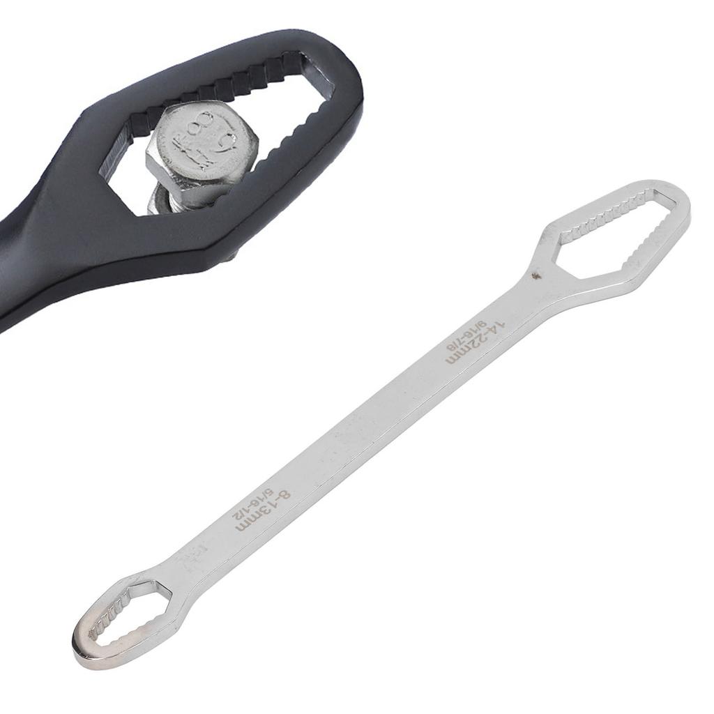 Double Ended Self Tightening Wrench Multifunctional 822mm Self Tightening Spanner for Auto Repair