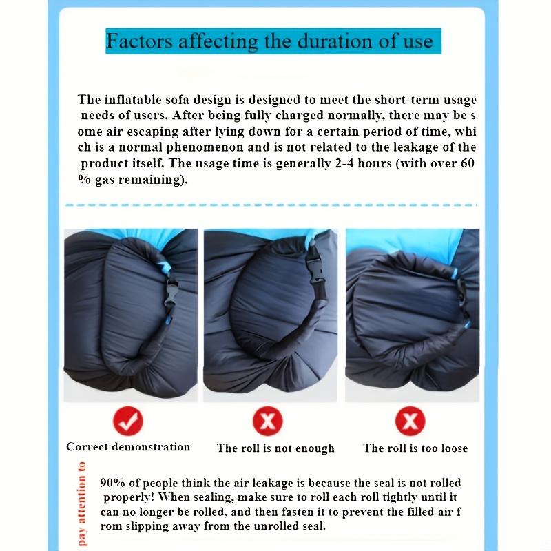 1 шт. надувной садовый диван, одноместная модель, быстро надувается, складной, удобный, портативный и легкий