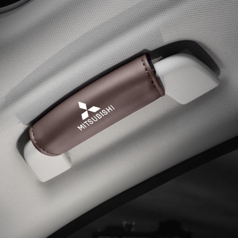 1Pcs PU Leather Roof Handle Anti-scratch Protector Case For Mitsubishi Ralliart Outlander Ex Attrage Xpander Mirage Pajero L200