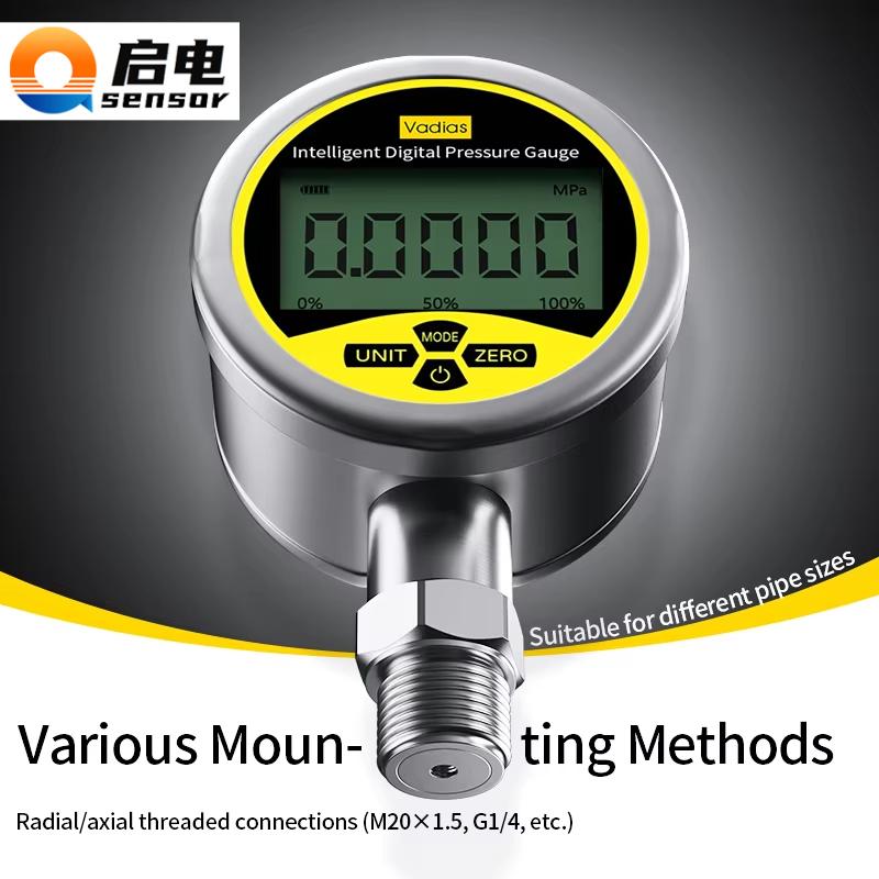 Pressure Meter 0.1bar/1bar/10bar LCD Display Pressure Gauge -100kpa -0.1-0.06Mpa Pressure Manometer