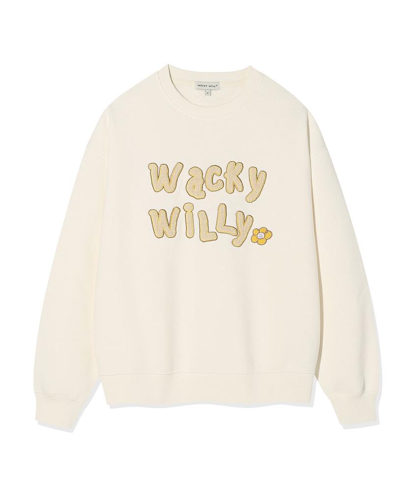 WACKY WILLY Women'S Boucle Sweatshirt Cream