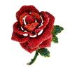 Rhinestone Luxury Large Rose Brooch Valentine's Day Flower Pin Bouquet Corsage Winter Accessories Jewelry Good Gift