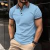 Summer Fashion Men's Casual Polo Shirts Slim Solid Color Turn-down Collar Short Sleeve Polos Male Tops Clothes