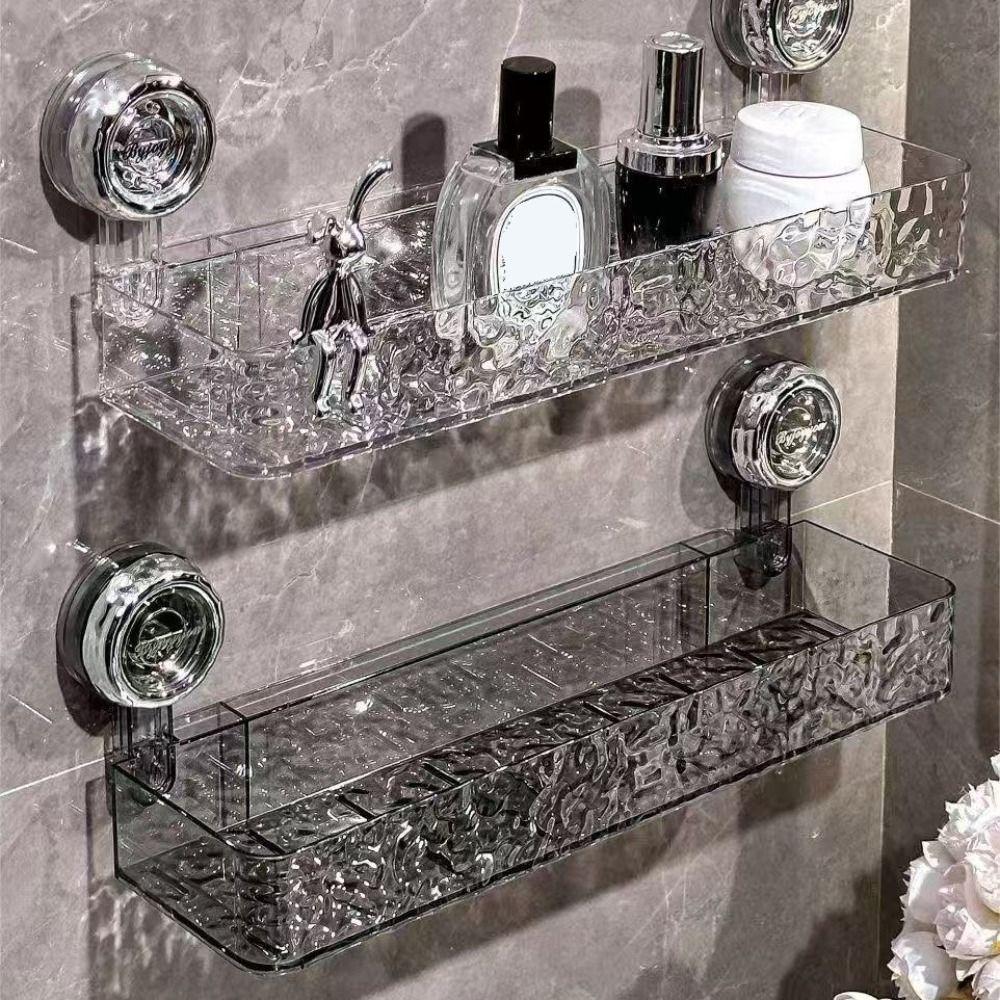 Removable Suction Cup Storage Rack Waterproof Cosmetic Storage Box Wall-Mounted Shelf Rack Kitchen