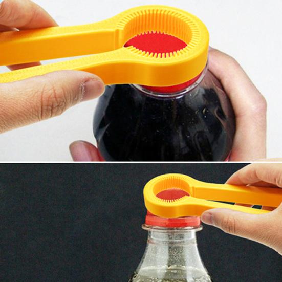 Универсальная открывалка для бутылок Эргономичная ручка Съемник крышек для бутылок для пожилых людей Нескользящий пластиковый подъемник крышек для бутылок для кухонного бара