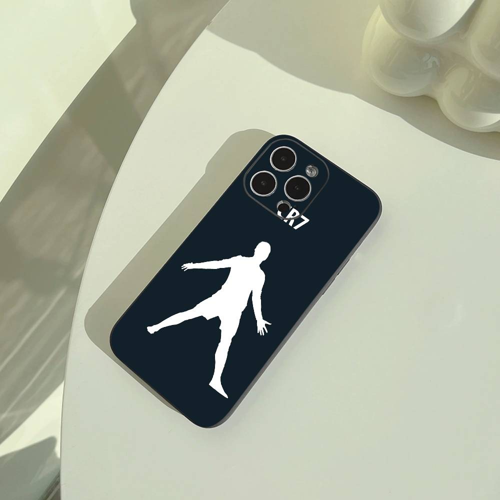 7-No7-C-R-7-Роналду Чехол для телефона для iPhone 17,16,15,14,13,12,11 Pro Max,16Plus,XS Легкий и практичный Мягкий черный чехол