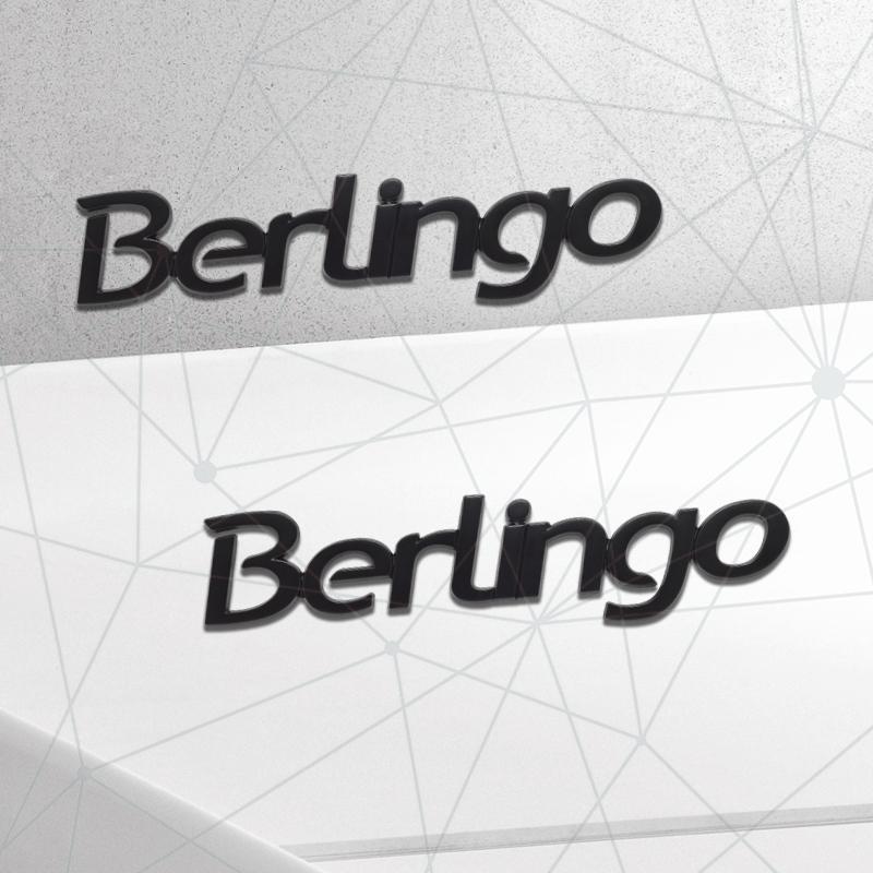 3D Auto Metal For Citroen Berlingo Badge Camper Van K9 M XL Chrome Silver Car Rear Trunk Emblem Sticker LOGO Decor Body Styling
