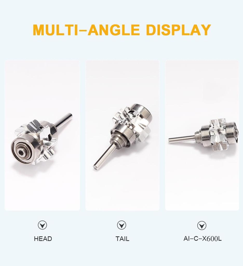 Керамические запасные части подшипника AI-C-X600L Ротор Высокоскоростная воздушная турбина Картридж с наконечником Стоматологическая клиника