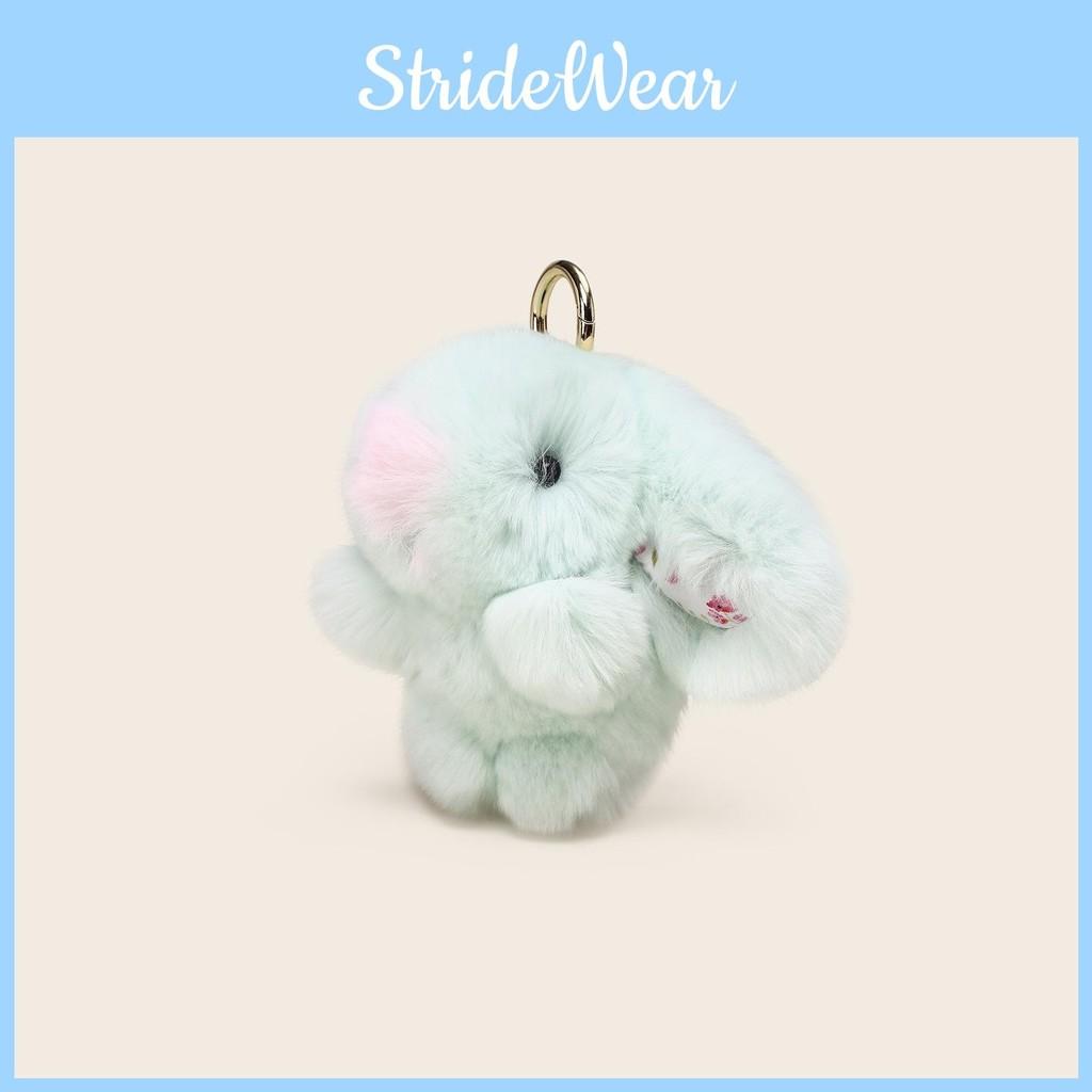 Bunny Plush Keychain With Flower Print For Bag Pendant Decoration Gift Kids