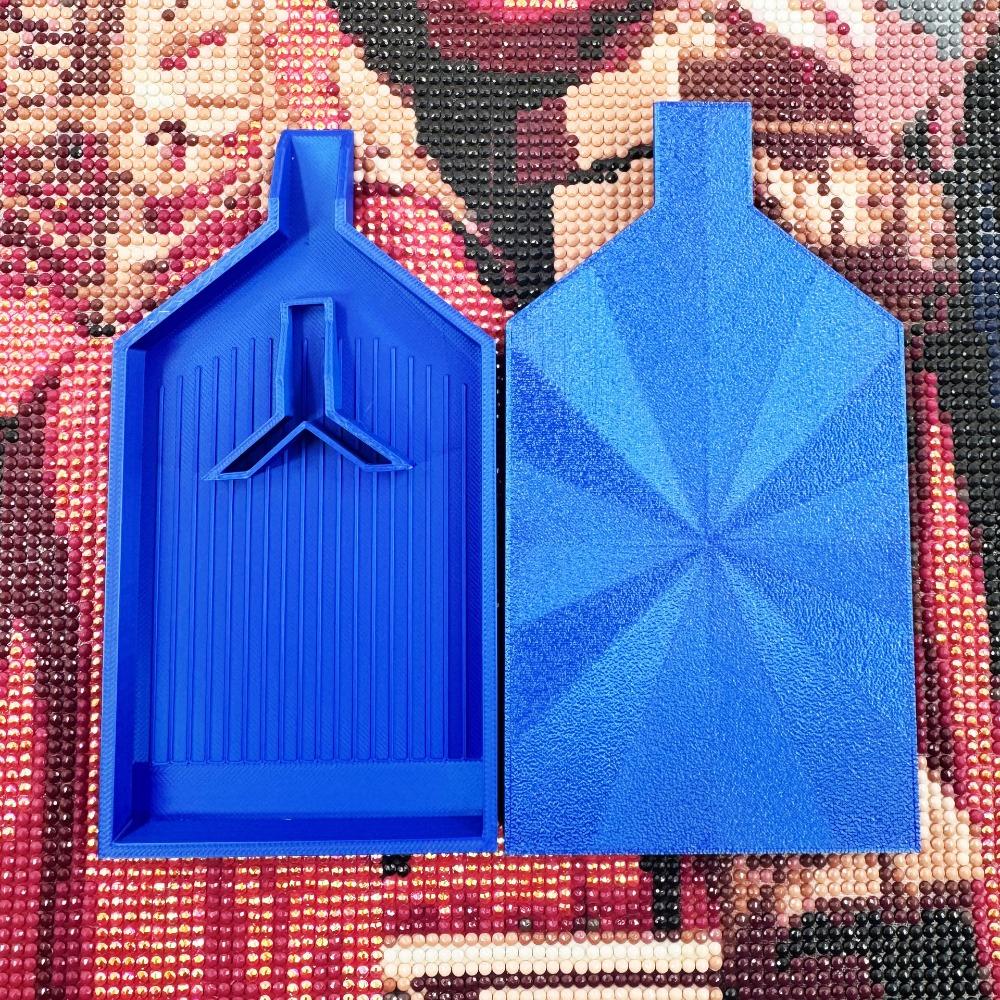 DIY Поднос для алмазной мозаики большого размера, Пластины для бусин большой вместимости, Контейнер для хранения страз с Y-образной выдвижной крышкой, Вышивка