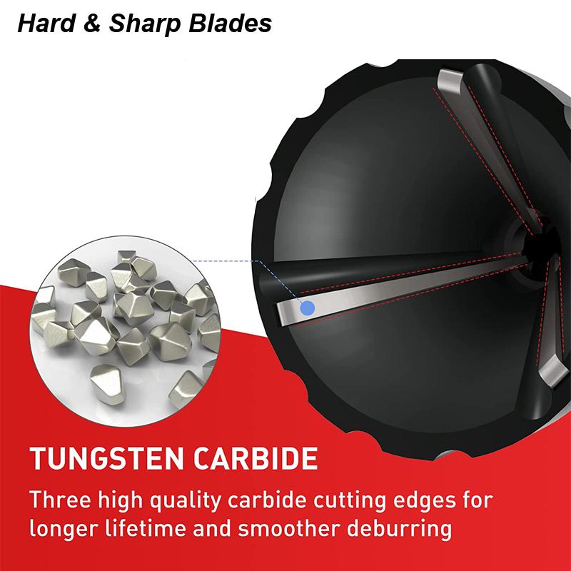 Инструмент для снятия заусенцев с внешней фаски Твердосплавное лезвие для снятия заусенцев Твердосплавное острое металлическое сверло для обрезки Внутренняя зенковка Стальной медный винт