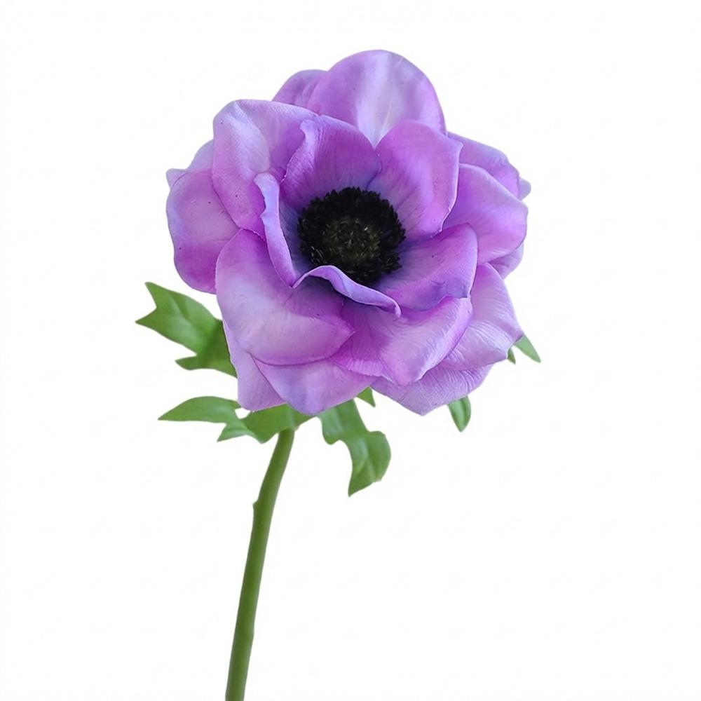 Multicolor Corn Poppy Artificial Flower Green Leaves Faux Flower Fake Flower  Home Decoration