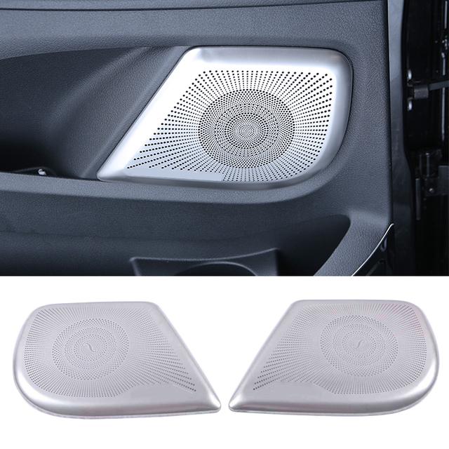 For Mercedes-Benz V-Class W447 2015- Car Speaker Cover Stainless Door Loudspeaker Sound Pad Trim Frame Sticker