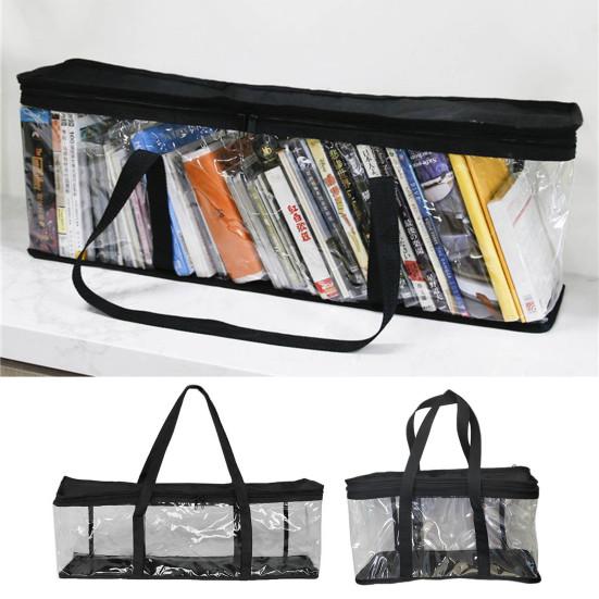 Сумка для инструментов, ручная сумка на молнии, большая вместимость, водонепроницаемая, прозрачная, портативная сумка для хранения книг, товары для дома