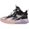 Li Ning Детские уличные мягкие удобные нескользящие амортизирующие поддерживающие полувысокие уличные ботинки детская обувь черно-серые YKEU012-2
