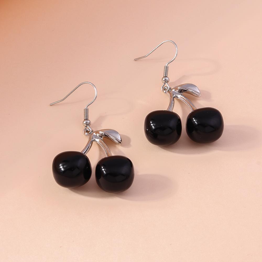 Cute Crystal Cherry Earrings for Women Girls Simulation Fruit Drop Earrings Party Holiday Jewelry Gifts