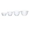 Heat-resistant Glass Bowl Set of 3 (with 1 Salad Bowl) Transparent 20741801