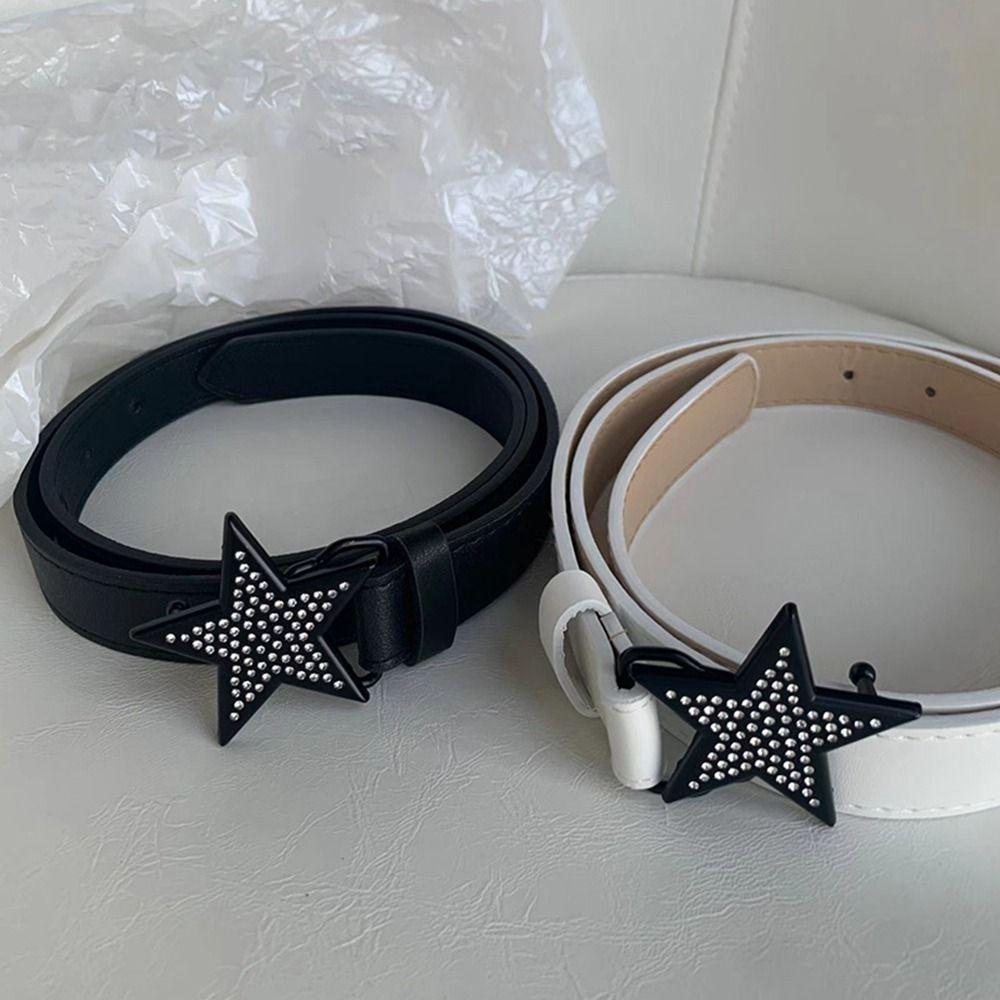 Accessories Rhinestone Corset Belt Women Waist Belt Adjustable Waistband Star Buckle Belt