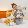 Adorable Big Face Cat Plush Toy Soft Stuffed Animal For Kids Bedroom Decor
