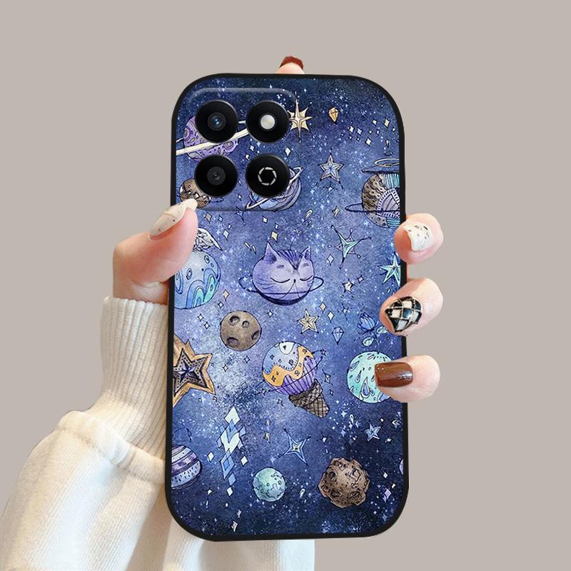 Мультяшный чехол-книжка для Honor 200 Smart Case X7c 4G Силиконовый мягкий ТПУ чехол для телефона для Honor Play 60 Plus 5G Защитный чехол Funda Cases