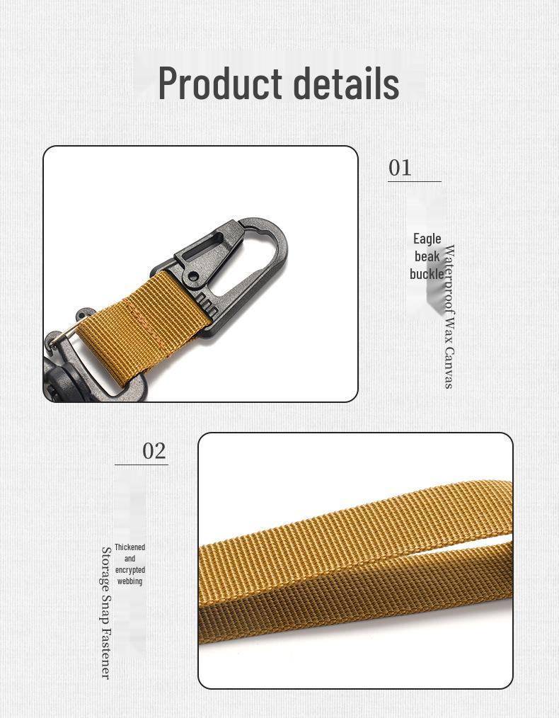 ISE MOUNT Multifunctional Outdoor Crossbody Bag with Shoulder Strap and Long Storage Rope for Camping & Tactical Use.