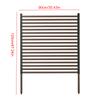 3x4Ft Privacy Screen Outdoor Freestanding Modern Metal Slatted Decorative Deck Privacy Fence Screen Panels for Patio Backyard