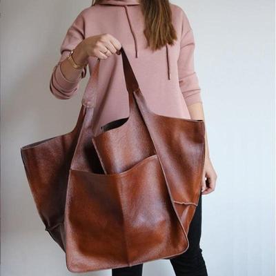 Винтажная мягкая сумка-тоут из искусственной кожи для женщин, новая большая вместительная сумка на плечо, роскошные сумки с ручками, сумки-хобо, кошелек
