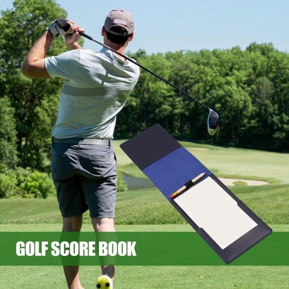 Lightweight Yardage Book PU Leather Score Notebook Golf Gifts Golf Score Book Golf Enthusiasts