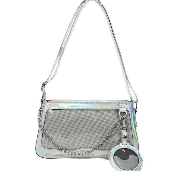 Прозрачная сумка Оригинальная сумка-цепочка Y2K Spice Girl Сумка Pain Bag Небольшое количество еды Pain Layer JK униформа сумка Laser цветная сумка через плечо