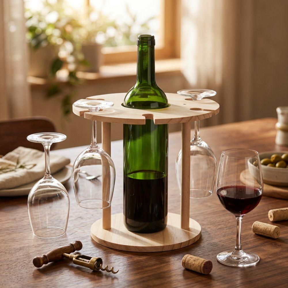 Holds One Bottle Wine Glass Holder Holds Six Glasses Wine Bottle Holder Wooden Wine Rack Bar