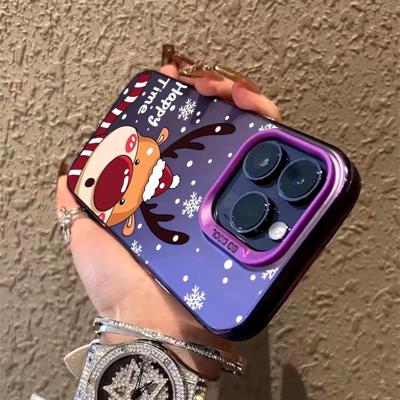 Базовый чехол из ТПУ с дизайном рождественской елки для iPhone 16 Pro Чехол iPhone 15 14 13 12 11 Pro Max XS X XR 7 8 Plus Матовая твердая задняя крышка