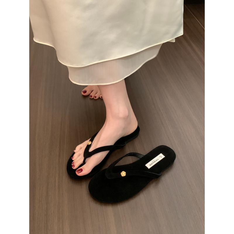 Summer Flip Flop Clip Toe Women's Flats Slippers Casual Beach Vacation Dress Ladies Slides Comfortable Slip-On Footwear