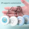 Mini Portable 2m Tape Measure - Soft, Telescopic, Self-Locking Ruler with Keychain