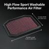 Для BMW 520i 523i 528i 530i F10 730i F01 F02 F03 F04 N52 N53 2009-2013 Спортивный моющийся высокопоточный воздушный фильтр 33-2970