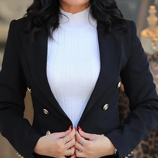 2 шт./комплект женский деловой пиджак брюки комплект отложной воротник двубортный пиджак с длинными рукавами облегающий однотонные брюки повседневная одежда для поездок на работу