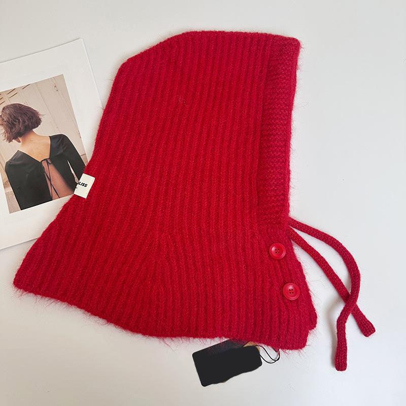 Женский зимний шарф с капюшоном и защитой для ушей - Эластичный с регулируемым капюшоном на шнурке, Легкая теплая зимняя шапка и манишка