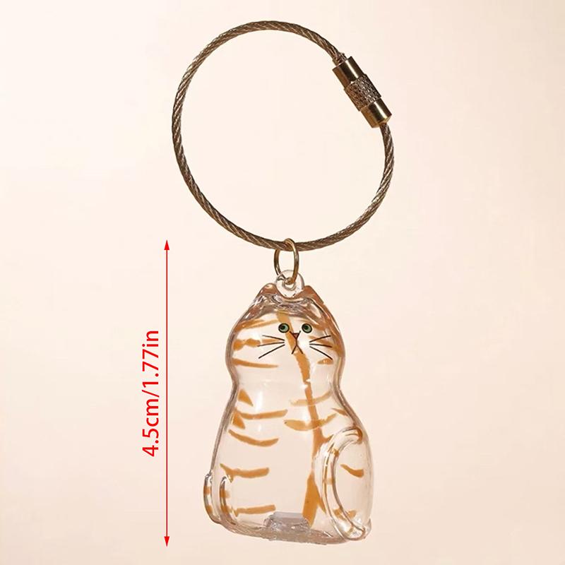 Cat Keychain Pendant Backpack Ginger Cat Siamese Calico Cathair Storage Box Hanging Cat Bag Hanging Pet Hair Grooming Souvenirs