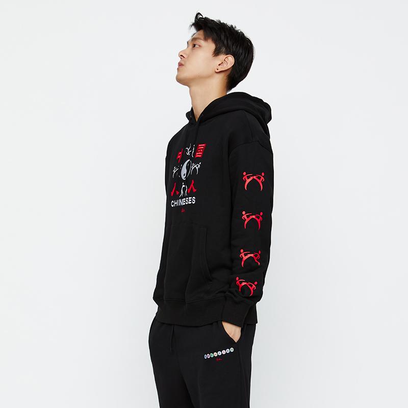 CLOT Sweatshirts Men's Black Hooded Moderate Regular CTHD20FCN302-BK