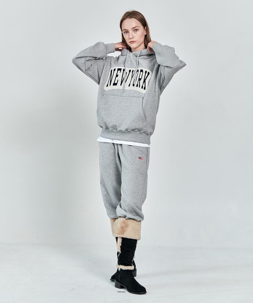 PAPERBOY [Set] Chain New York Sweatshirt Setup - Melange