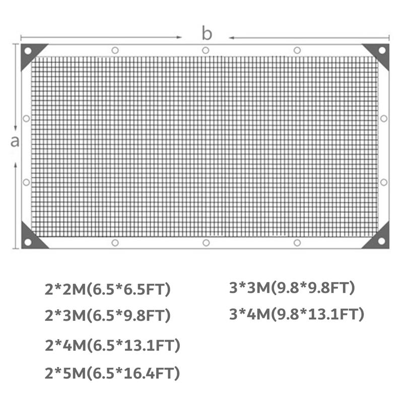 6 Sizes Green Anti-UV HDPE Privacy Netting Sunshade Cover Netting Garden Screening Windbreak Fence for Balcony Yard Garden
