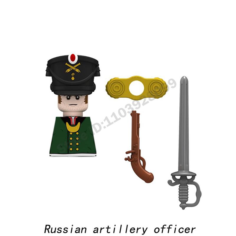 Средневековье Военные Наполеоновские войны Фигурки Строительные блоки Британские Французские Пруссия Пехота Рыцарь Генерал Герцог Персонажи Кирпичик