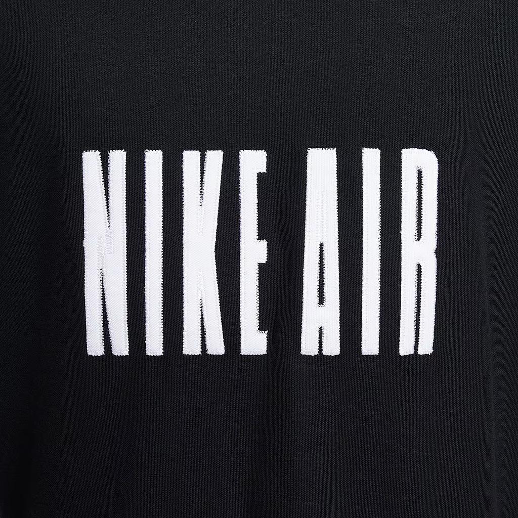 Nike Мужские толстовки Air Черные С отложным воротником Умеренные Обычные HV1321-010