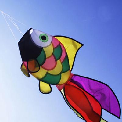 Радужный воздушный змей в виде рыбы Ветроуказатель Уличный декор для сада Детская линия для стирки Детские игрушки