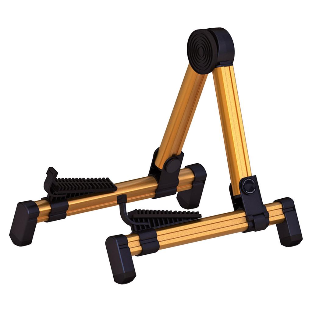 Guitar A Frame Stand Wear Proof Stable Performance Foldable Electric Guitar A Stand Rack for Ukelele Gold