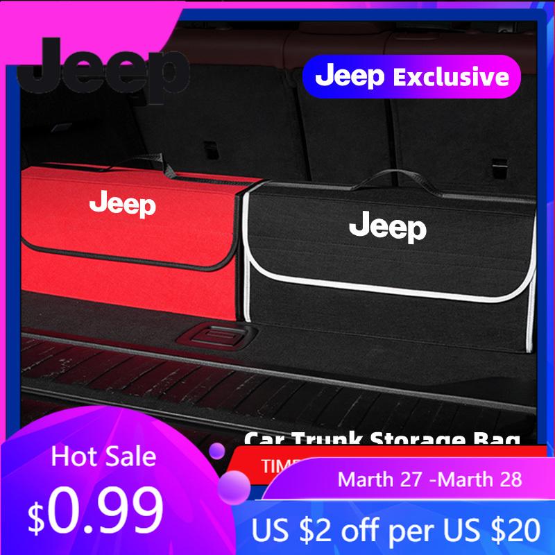 Для автомобиля Jeep Сумка-органайзер в багажник Складная коробка для порядка Контейнеры для хранения Для Jeep Grand Cherokee Wrangler JK Gladiator Compass Reneg
