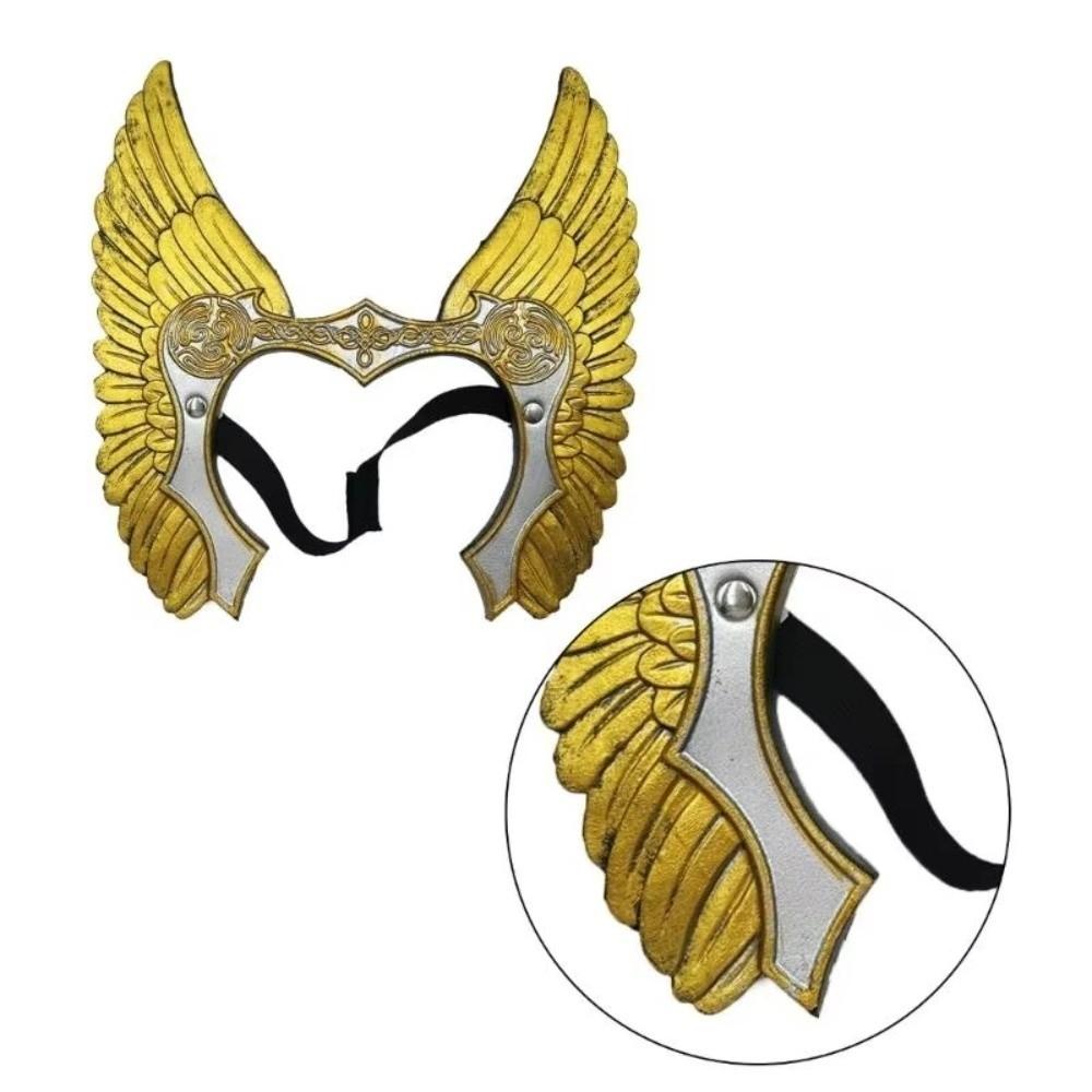 Antique Wing Medieval Headpiece Crown Warriour Masks Witch Cosplay Masks  Halloween Party