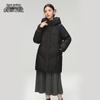Xuezhongfei Women's Mid-Length Hooded Down Jacket