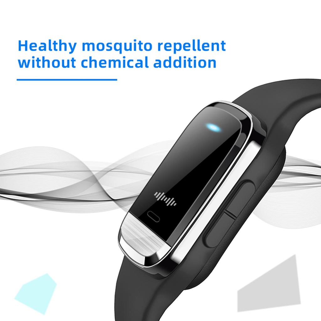 Temperature Measurement Bracelets Ultrasonic Mosquito Repellent Bands Non-Toxic Deet Free Bug