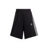 Originals Stripe Print Straight-Leg Casual Shorts Women Bottoms Black HM2137